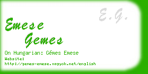 emese gemes business card