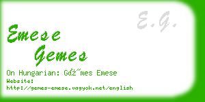 emese gemes business card